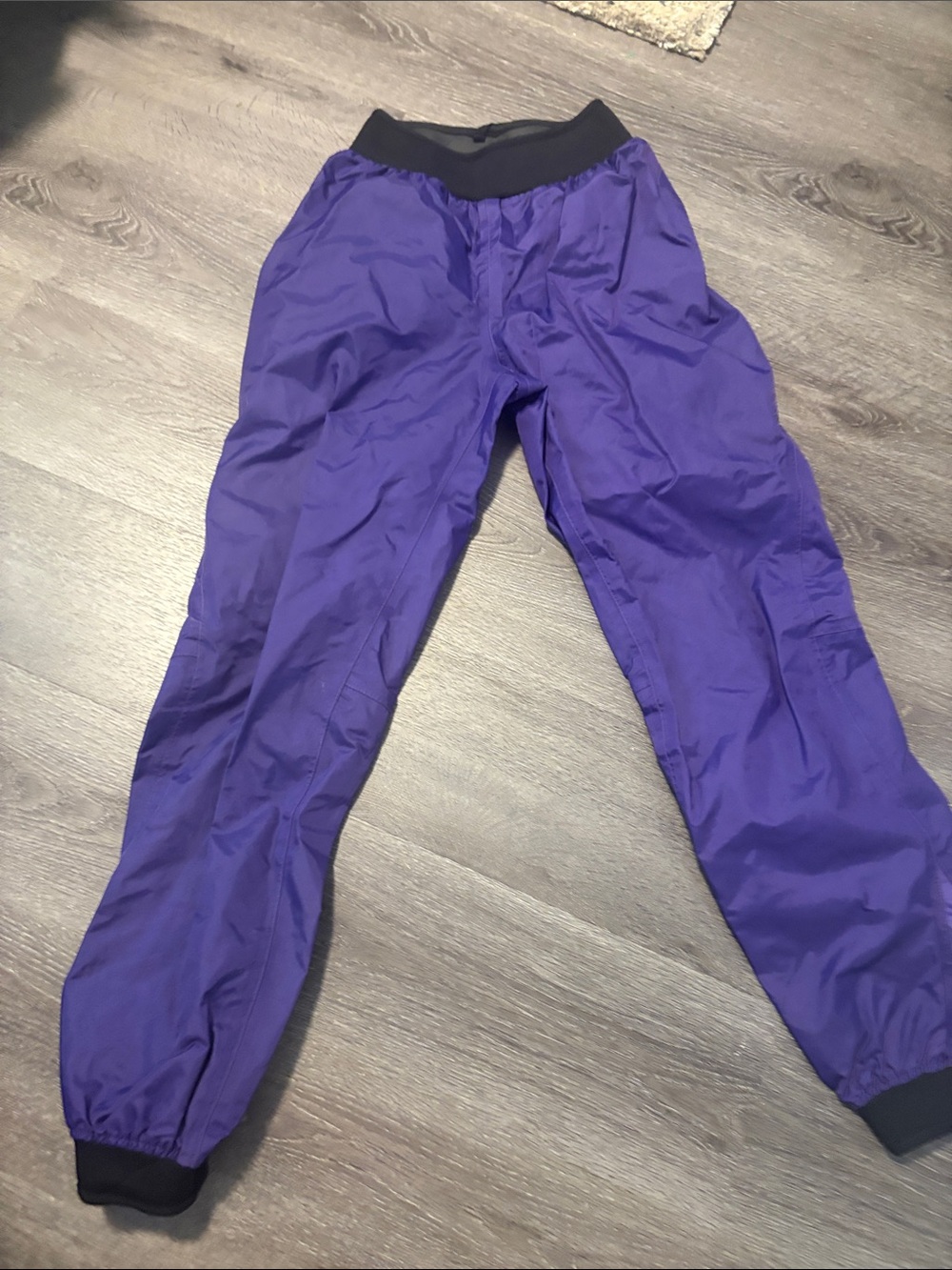Men's Purple Athletic Joggers with Elastic Cuffs waterproof hiking jogging pants